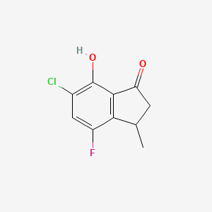 6-Chloro-4-fluoro-7-hydroxy-3-methylindan-1-one