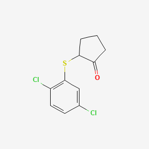 2-[(2,5-Dichlorophenyl)sulfanyl]cyclopentan-1-one