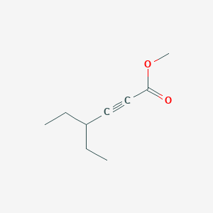 molecular formula C9H14O2 B13175510 Methyl 4-ethylhex-2-ynoate 