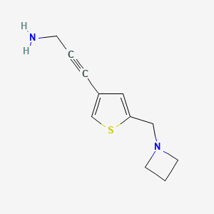 3-{5-[(Azetidin-1-yl)methyl]thiophen-3-yl}prop-2-yn-1-amine