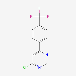 molecular formula C11H6ClF3N2 B1317552 4-氯-6-(4-(三氟甲基)苯基)嘧啶 CAS No. 659729-09-6