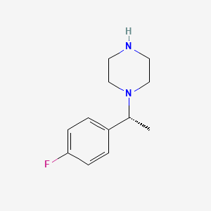 molecular formula C12H17FN2 B1317555 (R)-1-(1-(4-Fluorophenyl)ethyl)piperazine CAS No. 862270-48-2
