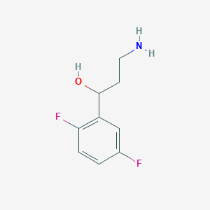 molecular formula C9H11F2NO B13175564 3-Amino-1-(2,5-difluorophenyl)propan-1-ol 