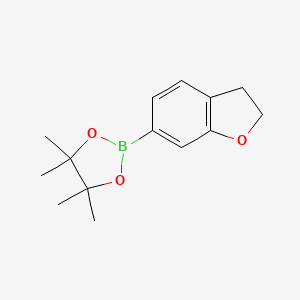 molecular formula C14H19BO3 B1317558 2-(2,3-Dihydrobenzofuran-6-yl)-4,4,5,5-tetramethyl-1,3,2-dioxaborolane CAS No. 445303-12-8