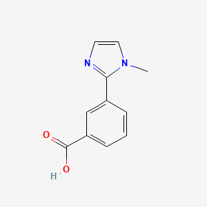 molecular formula C11H10N2O2 B13175599 3-(1-methyl-1H-imidazol-2-yl)benzoic acid 