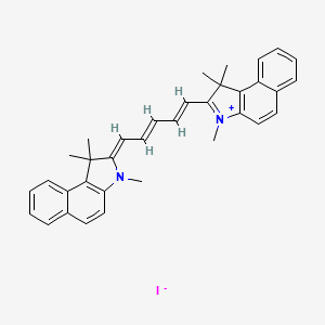 molecular formula C35H35IN2 B1317562 (2Z)-1,1,3-trimethyl-2-[(2E,4E)-5-(1,1,3-trimethylbenzo[e]indol-3-ium-2-yl)penta-2,4-dienylidene]benzo[e]indole;iodide CAS No. 56289-64-6