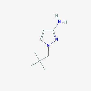 molecular formula C8H15N3 B13175650 1-Neopentyl-1H-pyrazol-3-amine 