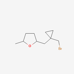 2-{[1-(Bromomethyl)cyclopropyl]methyl}-5-methyloxolane