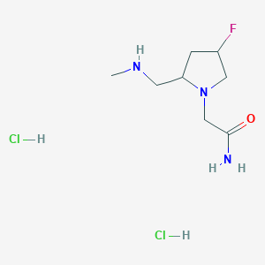 2-{4-Fluoro-2-[(methylamino)methyl]pyrrolidin-1-yl}acetamide dihydrochloride