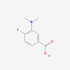 molecular formula C9H10FNO2 B13175662 3-(Dimethylamino)-4-fluorobenzoic acid 