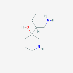 3-(1-Aminobutan-2-yl)-6-methylpiperidin-3-ol