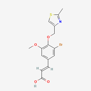 (2E)-3-[3-Bromo-5-methoxy-4-[(2-methyl-1,3-thiazol-4-yl)methoxy]phenyl]acrylic acid