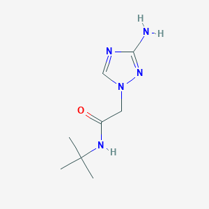 molecular formula C8H15N5O B13175696 2-(3-Amino-1H-1,2,4-triazol-1-YL)-N-tert-butylacetamide 