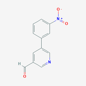 molecular formula C12H8N2O3 B13175740 5-(3-Nitrophenyl)pyridine-3-carbaldehyde 