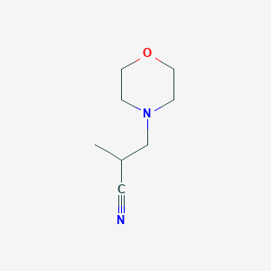molecular formula C8H14N2O B1317575 2-Methyl-3-morpholin-4-ylpropanenitrile CAS No. 825615-37-0
