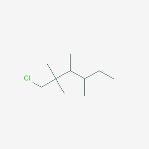 molecular formula C10H21Cl B13175750 1-Chloro-2,2,3,4-tetramethylhexane 