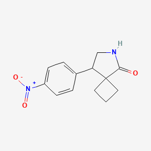 molecular formula C13H14N2O3 B13175830 8-(4-Nitrophenyl)-6-azaspiro[3.4]octan-5-one 