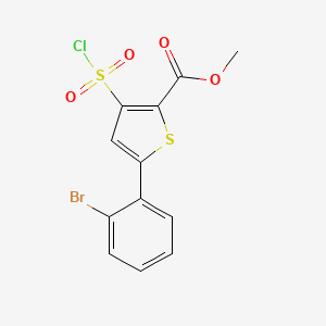 Methyl 5-(2-bromophenyl)-3-(chlorosulfonyl)thiophene-2-carboxylate