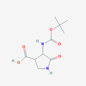 4-{[(Tert-butoxy)carbonyl]amino}-5-oxopyrrolidine-3-carboxylic acid