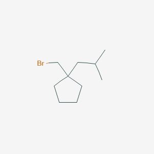 1-(Bromomethyl)-1-(2-methylpropyl)cyclopentane