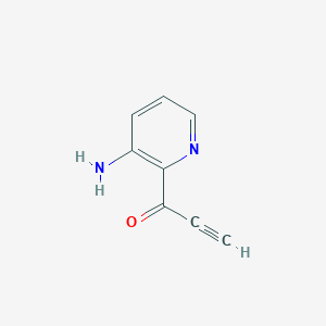 molecular formula C8H6N2O B13175906 1-(3-Aminopyridin-2-yl)prop-2-yn-1-one 