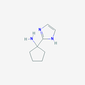 molecular formula C8H13N3 B13175925 1-(1H-Imidazol-2-YL)cyclopentan-1-amine 