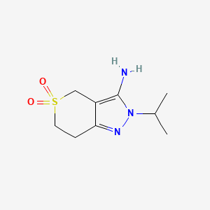 3-Amino-2-(propan-2-yl)-2H,4H,6H,7H-5lambda6-thiopyrano[4,3-c]pyrazole-5,5-dione