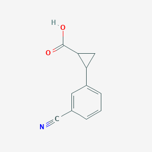 2-(3-Cyanophenyl)cyclopropane-1-carboxylic acid