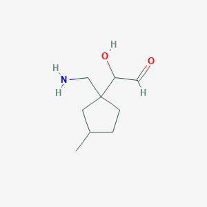 2-[1-(Aminomethyl)-3-methylcyclopentyl]-2-hydroxyacetaldehyde