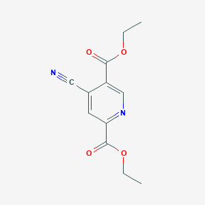 molecular formula C12H12N2O4 B1317597 2,5-Diethyl 4-cyanopyridine-2,5-dicarboxylate CAS No. 97316-53-5
