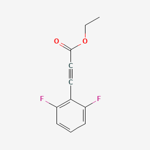 molecular formula C11H8F2O2 B13175978 Ethyl 3-(2,6-difluorophenyl)prop-2-ynoate 