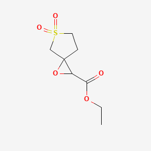 Ethyl 1-oxa-5-thiaspiro[2.4]heptane-2-carboxylate 5,5-dioxide