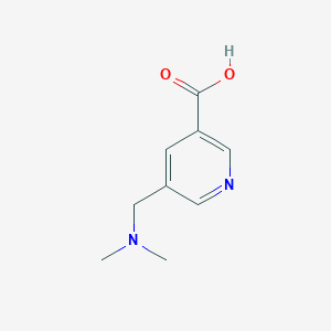 molecular formula C9H12N2O2 B13176005 5-[(Dimethylamino)methyl]pyridine-3-carboxylic acid 