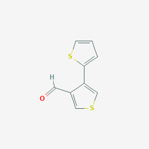 4-(Thiophen-2-yl)thiophene-3-carbaldehyde