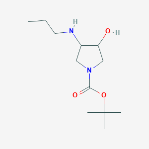 molecular formula C12H24N2O3 B13176051 tert-Butyl 3-hydroxy-4-(propylamino)pyrrolidine-1-carboxylate 