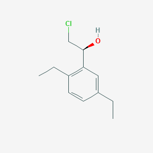 molecular formula C12H17ClO B13176074 (1S)-2-chloro-1-(2,5-diethylphenyl)ethanol 