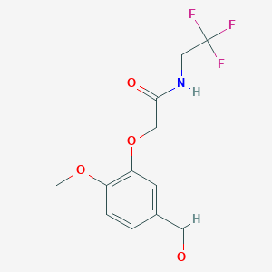 2-(5-formyl-2-methoxyphenoxy)-N-(2,2,2-trifluoroethyl)acetamide