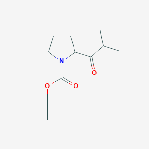 molecular formula C13H23NO3 B13176089 Tert-butyl 2-(2-methylpropanoyl)pyrrolidine-1-carboxylate 