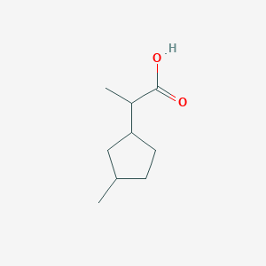 molecular formula C9H16O2 B13176101 2-(3-Methylcyclopentyl)propanoic acid 