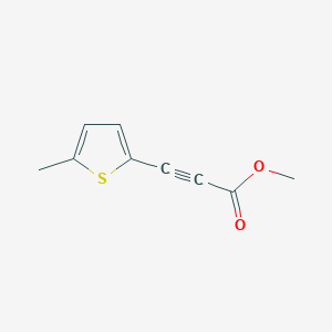 molecular formula C9H8O2S B13176117 Methyl 3-(5-methylthiophen-2-yl)prop-2-ynoate CAS No. 132667-52-8