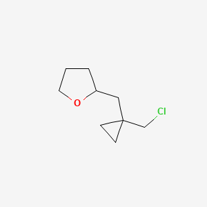 2-([1-(Chloromethyl)cyclopropyl]methyl)oxolane