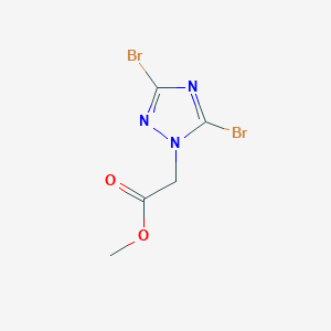 molecular formula C5H5Br2N3O2 B1317619 （3,5-二溴-1H-1,2,4-三唑-1-基）乙酸甲酯 CAS No. 1240572-21-7