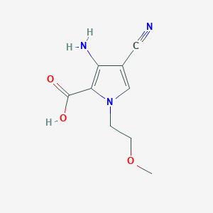 3-amino-4-cyano-1-(2-methoxyethyl)-1H-pyrrole-2-carboxylic acid