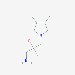 3-(3,4-Dimethylpyrrolidin-1-yl)-2,2-difluoropropan-1-amine