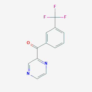 molecular formula C12H7F3N2O B1317621 吡嗪-2-基[3-(三氟甲基)苯基]甲酮 CAS No. 174813-01-5