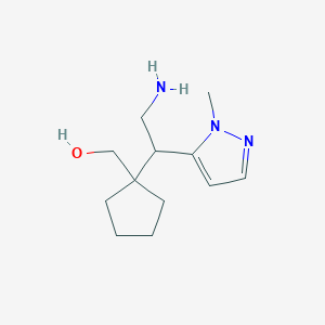 {1-[2-amino-1-(1-methyl-1H-pyrazol-5-yl)ethyl]cyclopentyl}methanol