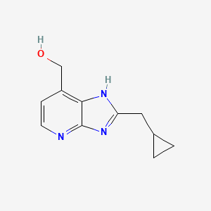 molecular formula C11H13N3O B13176217 [2-(Cyclopropylmethyl)-3H-imidazo[4,5-b]pyridin-7-yl]methanol 