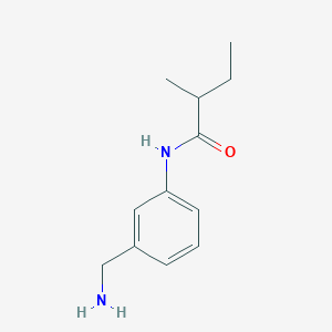 molecular formula C12H18N2O B13176250 N-[3-(Aminomethyl)phenyl]-2-methylbutanamide 