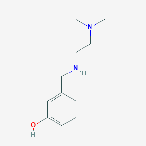 molecular formula C11H18N2O B13176263 3-({[2-(Dimethylamino)ethyl]amino}methyl)phenol 