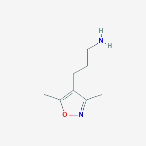 molecular formula C8H14N2O B1317629 3-(3,5-二甲基异噁唑-4-基)丙胺 CAS No. 771572-98-6